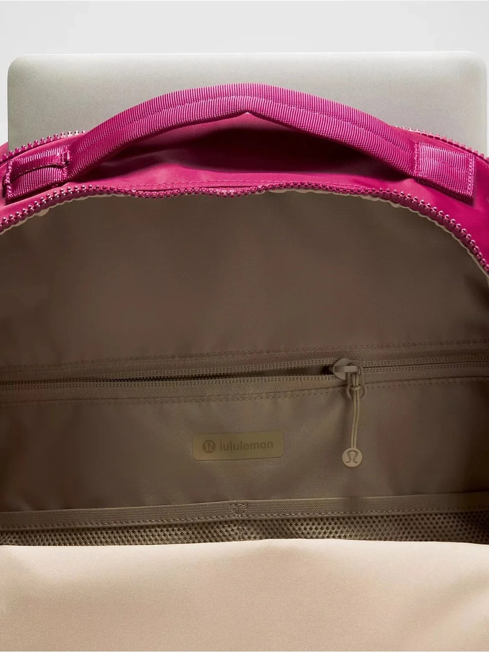 Lululemon New Crew Backpack 22L Updated- Raspberry Rave/Wacky Khaki
